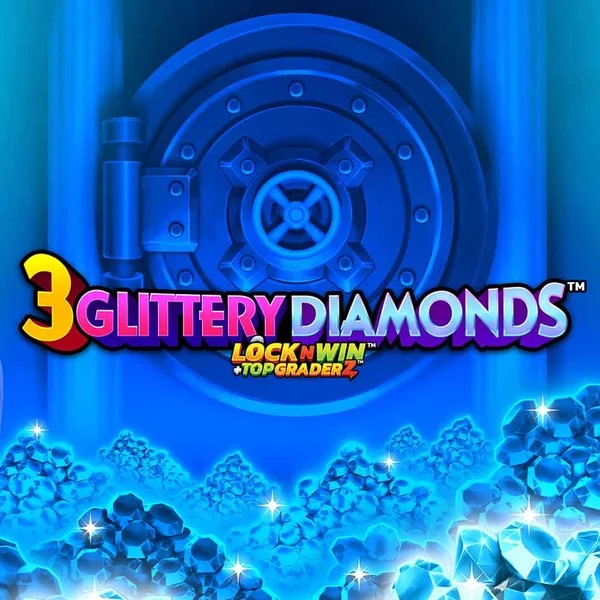 3 Glittery Diamonds casino game by PearFiction Studios – featured logo at AllySpin Casino