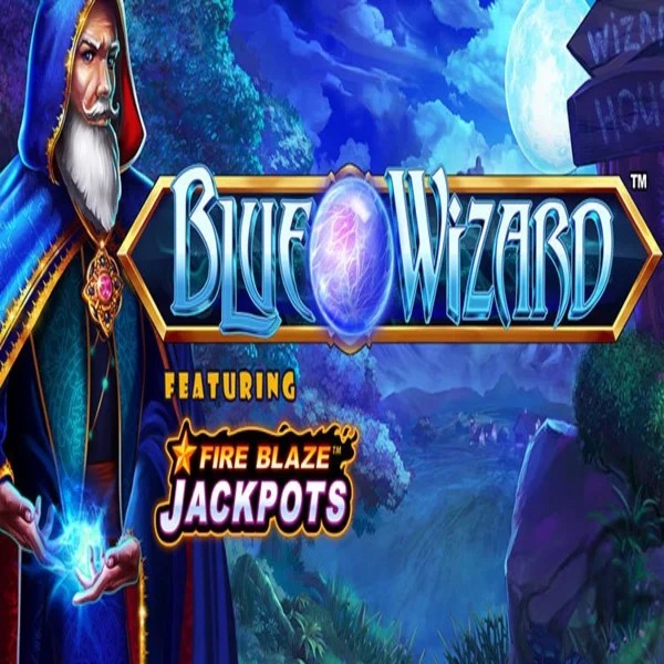 Play the Blue Wizard Fire Blaze Jackpots slot by Rarestone Gaming on AllySpin Casino