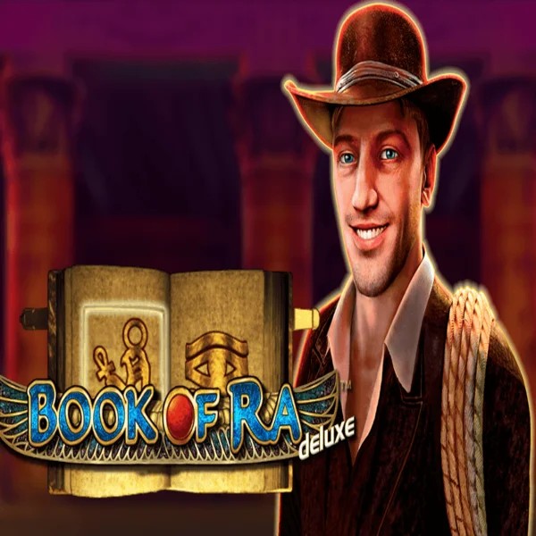Book of Ra Deluxe logo by Novomatic at AllySpin Casino